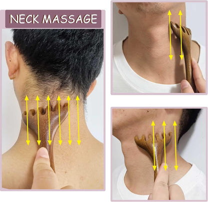 Head Massager Scalp, Wooden Scalp Massager, Foot Massage Tool