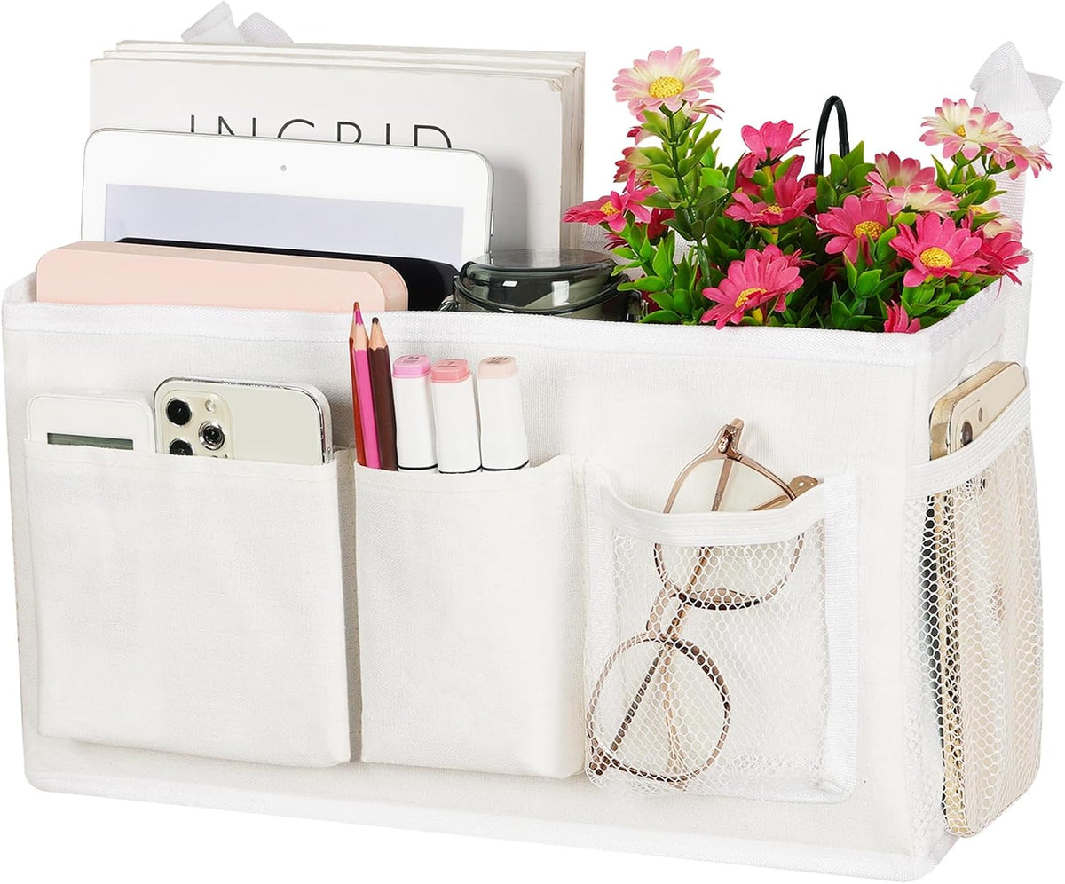 Lilithye Bedside Caddy, Bedside Storage Bag Hanging Organizer for Bunk Bed
