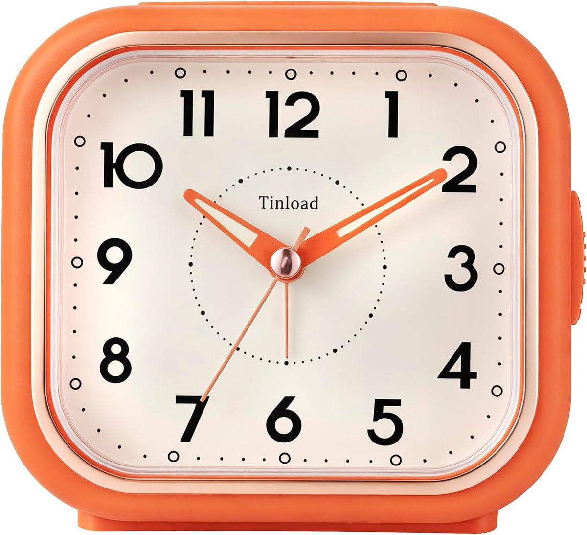 Tinload 4.3" Vintage Retro Analog Alarm Clock, Super Silent Non Ticking Clock with Manual Light, Snooze, Battery Operated, Simply Design, for Living Room, Bedroom, Bedside, Desk(Blue-V2)