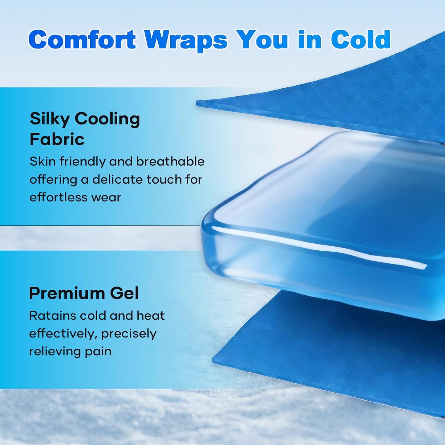 Ankle Ice Pack Wrap Reusable Foot Ice Pack Compression Freeze Sleeve for Ankle Sprain, Plantar Fasciitis, Achilles Tendonitis