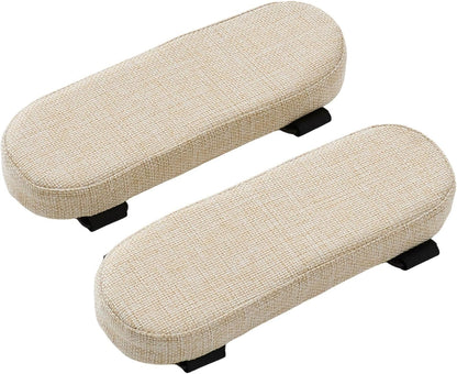 Office Chair Armrest Pad Elbow Cushion Thick Removable Cover Desk Chair Armrest Cushion Arm Padding for Recliners Sofa Home, Beige