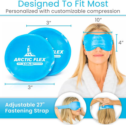 Artic Flex Heated & Cooling Eye Mask for Sleeping - Reusable Gel Ice Pack