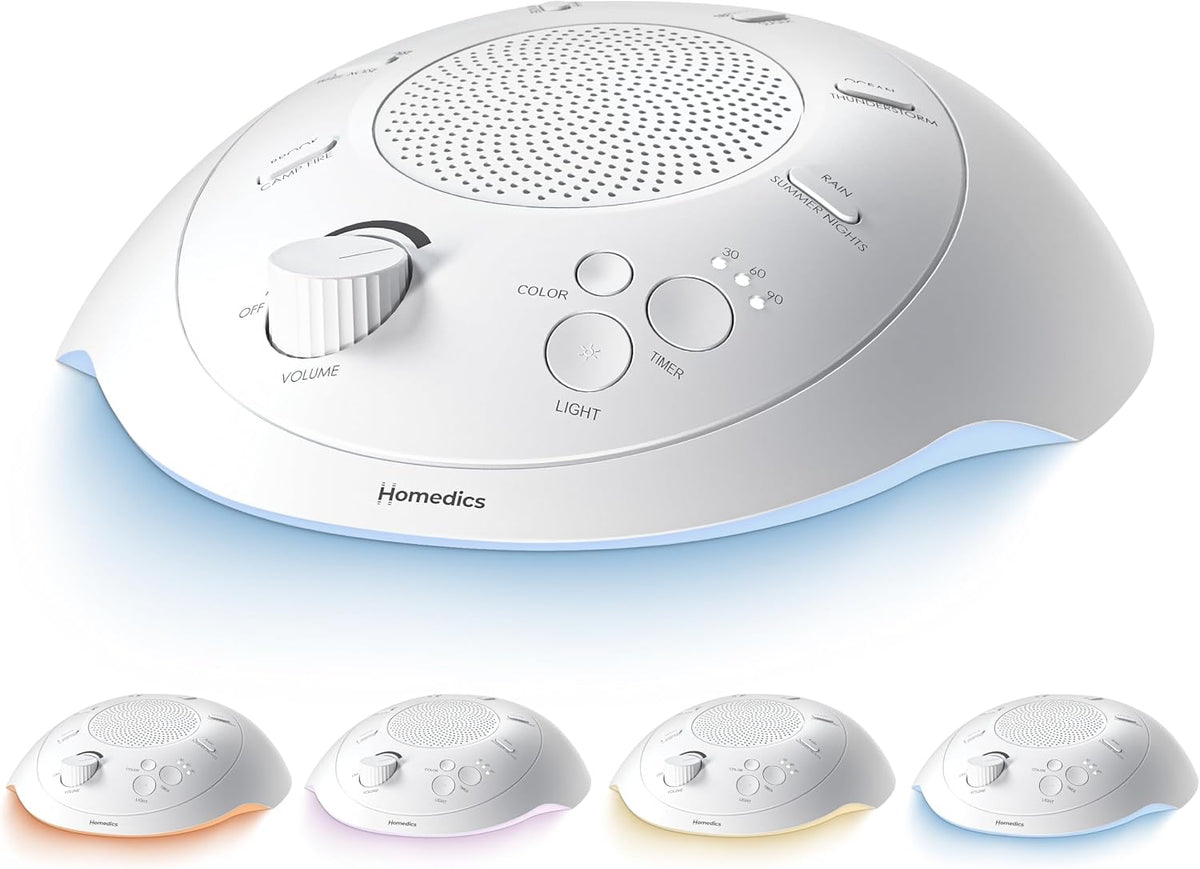 Homedics SoundSleep White Noise Sound Machine, Silver