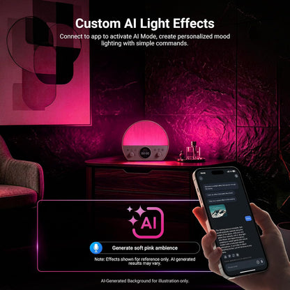 NEEWER NF03 Sunrise Alarm Clock Smart Wake Up Light, AI App Control, Timer