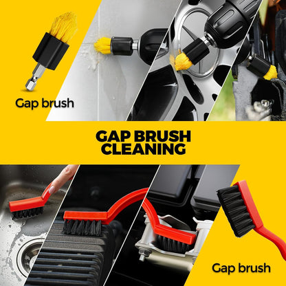 Holikme 22Pack Drill Brush Attachments Set,Scrub Pads & Sponge, Buffing Pads,Power Scrubber Brush,Car Polishing Pad Kit,Wax Applicator Pad,Car Cleaning Kit,Masonry Brushes,Cleaning Supplies | Buffing Sponges, Nylon Grout Tools, Microfiber Wax Pads, Tile
