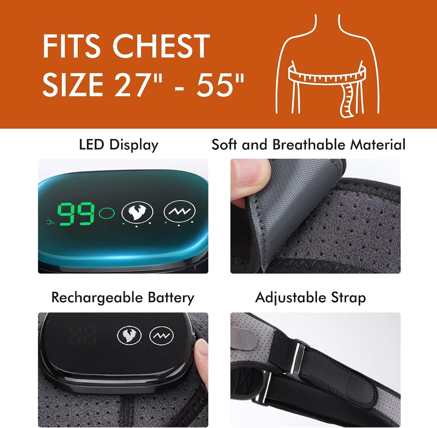 Shoulder Heating Pad Massage - 3 in 1 Cordless Electric Vibration Heated Brace Compression Wrap Massager - Warmer Device to Support Deep Tissue Relief Therapy Rotator Cuff Pain Frozen Arm