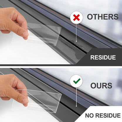 Litaibai Transparent Window Weather Sealing Tape, 2 in x 33 ft, 20 Mil | 20 mil clear PET film, removable adhesive, helps reduce drafts and energy loss, for windows, doors, and window AC units