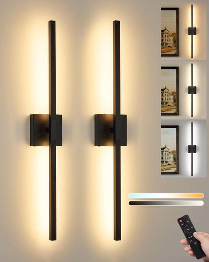 Rayogale Black Battery Operated Wall Sconce with Remote Control 8000mAh