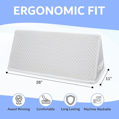 Triangle Foot Pillow - Optimal Restful Sleep Blanket Elevation Wedge Pillow, Comfortable Sleep Leg Pillow, Ankle Support Pillow, Recommended for Back/Knee/Hip Pain