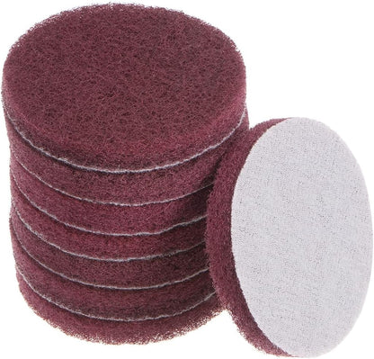 HARFINGTON 8pcs Drill Power Brush 3 inch Tile Scrubber Scouring Pads 180-240 Grit for Bathroom Kitchen Household Cleaning