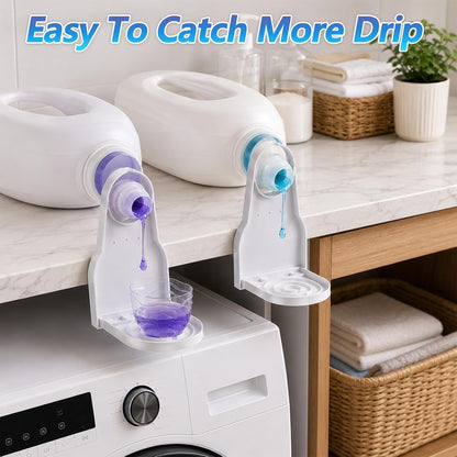 3PCS Laundry Detergent Cup Holder, Ymapinc Detergent Dispenser Drip Catcher | Detergent Cup Holder for Fabric Softener, Mess-Free Tray for Laundry Rooms, No Leaks Or Drips, Easy to Clean & Space-Saving