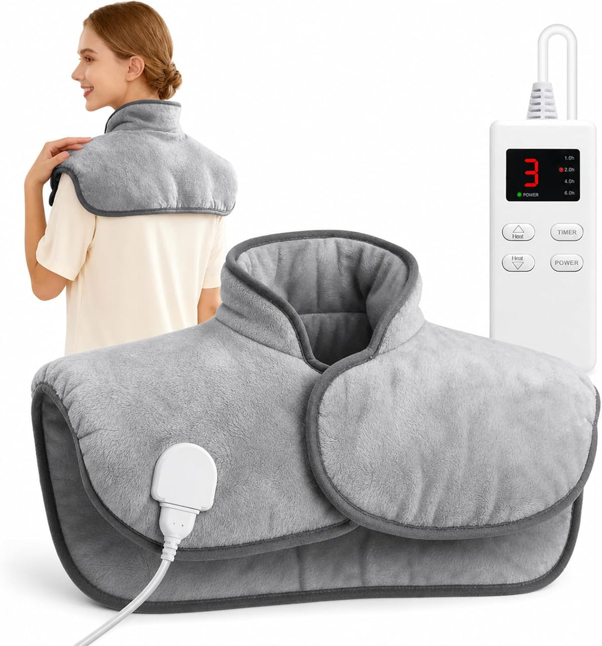 Heating Pad for Neck and Shoulders and Back, Weighted Electric Heat Pads