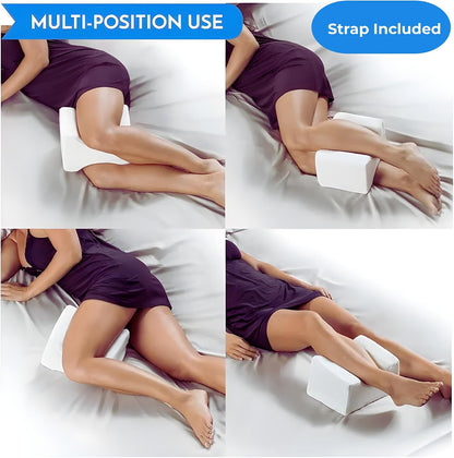 Home & Travel Gear Knee Pillow for Side Sleepers — Memory Foam Leg Pillow with Adjustable Strap | Hip & Lower Back Comfort | Ergonomic Support for Comfortable Positioning | Removable Washable Cover