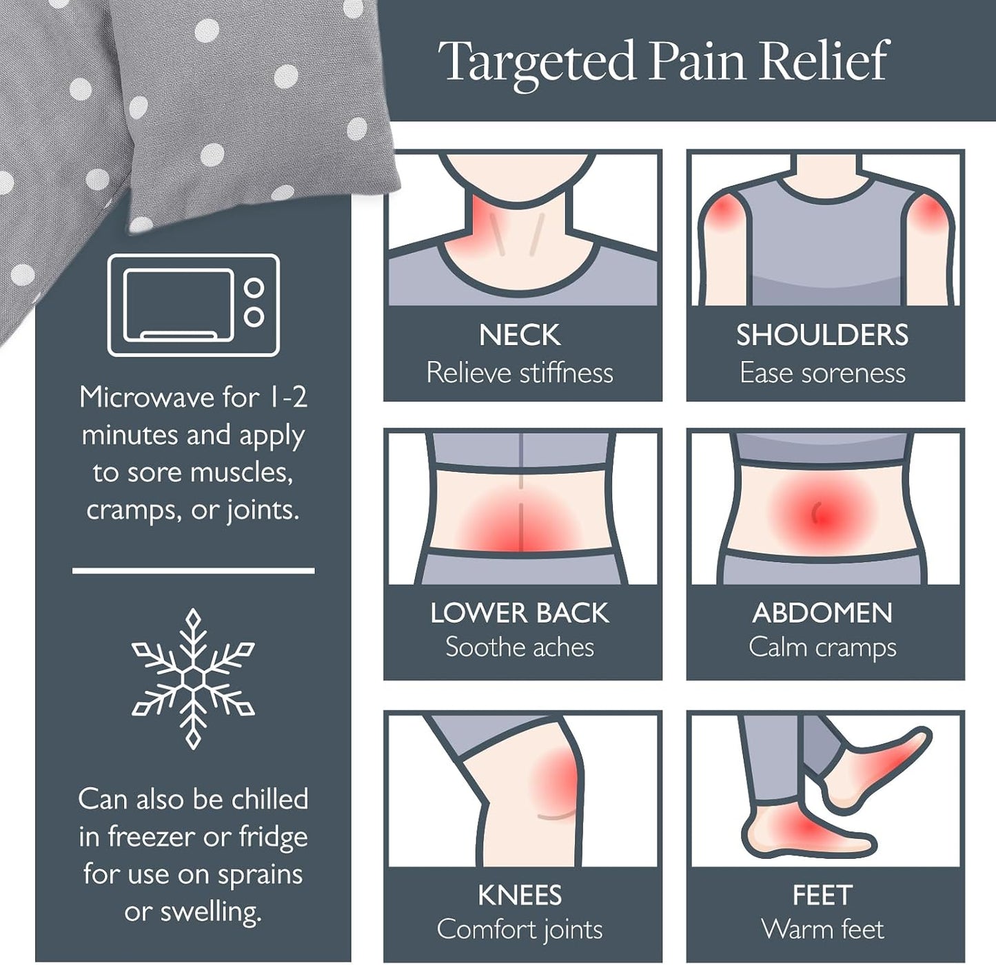 Scentered Lavender Heating Pad & Microwavable Neck Wrap – Aromatherapy Neck Pillow & Sleep Balm Gift Set – Pain Relief for Muscle Aches, Shoulders & Back – Heat Pack & Essential Oil Roll On for Sleep