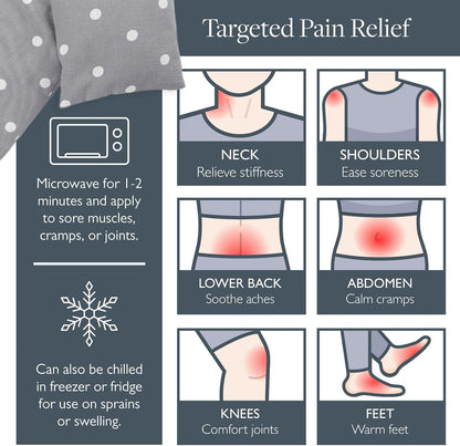 Scentered Lavender Heating Pad & Microwavable Neck Wrap – Aromatherapy Neck Pillow & Sleep Balm Gift Set – Pain Relief for Muscle Aches, Shoulders & Back – Heat Pack & Essential Oil Roll On for Sleep