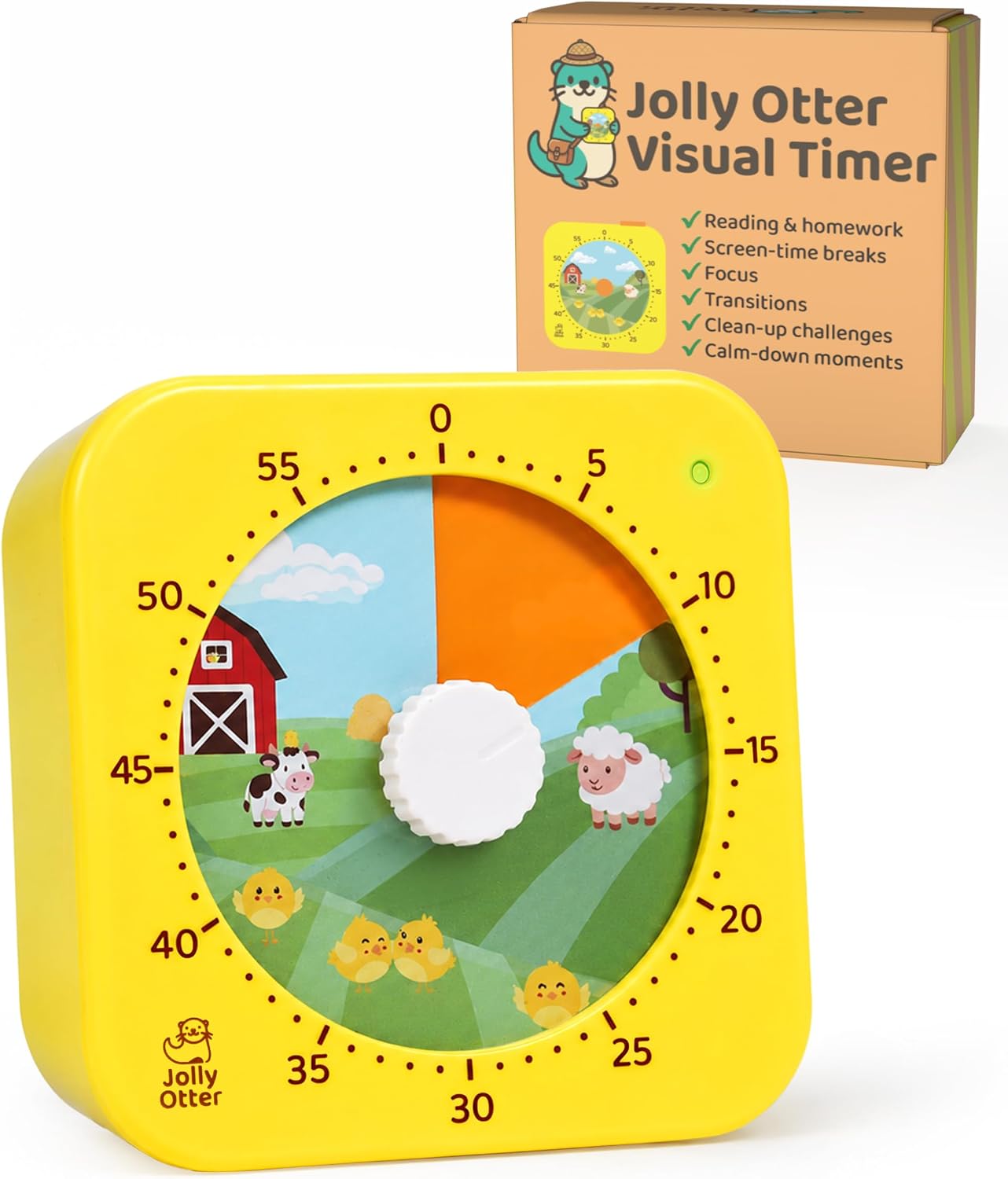 Visual Timer for Kids - The Perfect Kids Timer Visual Aid for Classroom, Home & Desk Use - Great for Study, Productivity, Toddlers Shower & Potty Training Time 60 Minute Countdown Timers (Dinosaur)