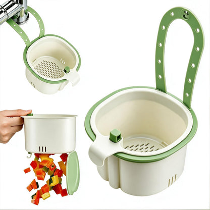 Cactus Kitchen Sink Strainer Baske, Hanging Sink Drain Basket | Self-Cleaning Faucet Hanging Filter Basket, Presses to Release Waste Baskets, Multifunctional Kitchen Sink Strainer