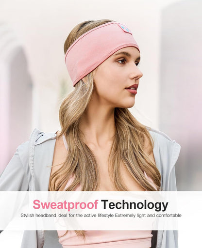Perytong Sleeping Headphones Bluetooth Headband, Soft Long Time Play Sleeping Headsets with Built in Speakers Perfect for Workout,Running,Yoga,Travel, Darkgray