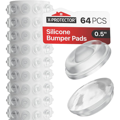 Cabinet Door Bumpers X-Protector 100 PCS – Small Felt Pads 3/8” (Brown) | Ideal Felt Bumpers – Self-Adhesive Thick Felt Dots – Bumper Pads to Protect Glass & Other Surfaces!