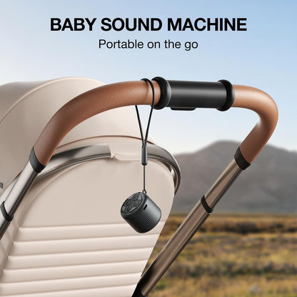 Portable Sound Machine for Baby Adults,LEICEX Travel Sound Machine,15 Non-Looping Sound Timer and Memory Play, Mini White Noise Machine for Sleeping Office Privacy Travel Gift