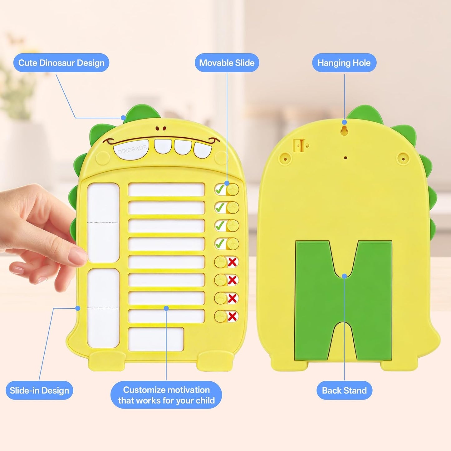 Chore Chart for Kids, Planning Board with Sliders, to Do List | Visual Schedule Board, Routine Chart with Slider, Morning Bedtime Routine Chart for Toddlers, ADHD Tools