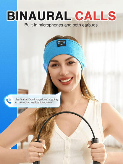 Perytong 2 Pack Sleep Headphones, Sleeping Headphones | Bluetooth Headband with Ultra-Thin HD Stereo Speaker, Wireless Headphone for Sports, Insomnia, Yoga, Air Travel, Meditation