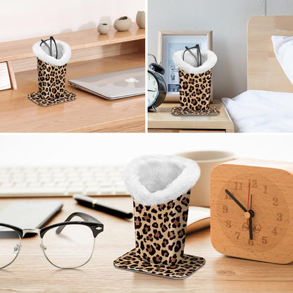 FINTIE Plush Lined Eyeglasses Holder, Glasses Stand Case For Nightstand | Soft Plush Lining, Bedside Eyeglasses Holder, Office Desktop Organizer, Small Item Storage, Anti-Scratch - Colors B