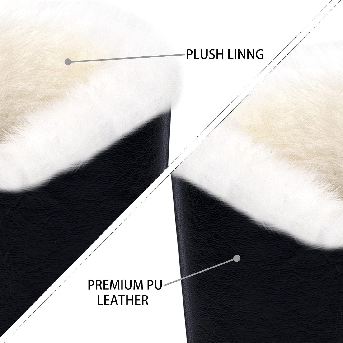 Plush Fluffy Lined Anti-scratch Eyeglasses Holder Protective Glasses Stand Case