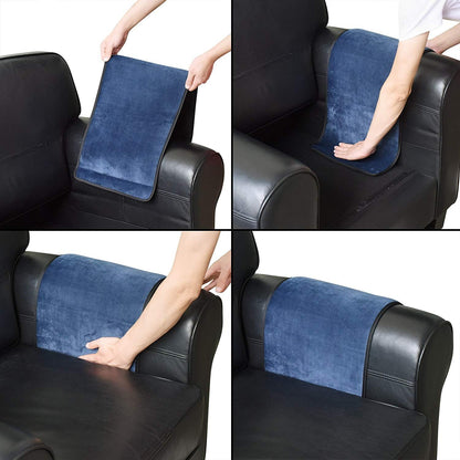 Wanty Velvet Sofa Couch Chair Armrest Soft Caddy Organizer Holder for Remote Control, Cell Phone, Book, Pencil (Black)