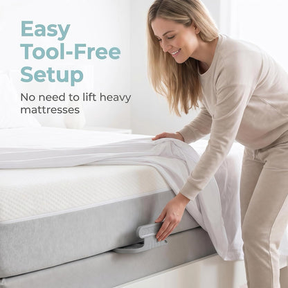 Upgraded Reinforced Bed Sheet Holders for Corners，Fitted Sheet Holder Clips, 4Pcs Grey | Adjustable Bed Sheet Clips to Keep Sheets in Place, Fitted Sheet Straps for Mattress, No Slip Bedding Clips for Bedroom