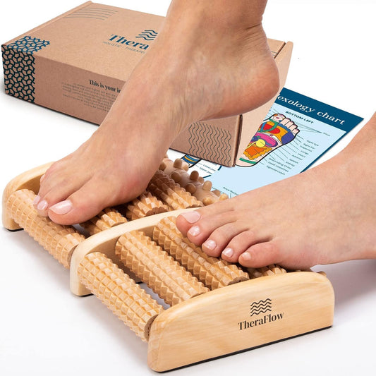 TheraFlow Large Dual Foot Massager for Plantar Fasciitis Relief 2026 Edition | Perfect Feet Massager Gifts for Women and Men | Relaxation Gift and Foot Massager for Neuropathy - Ideal Gifts for Mom