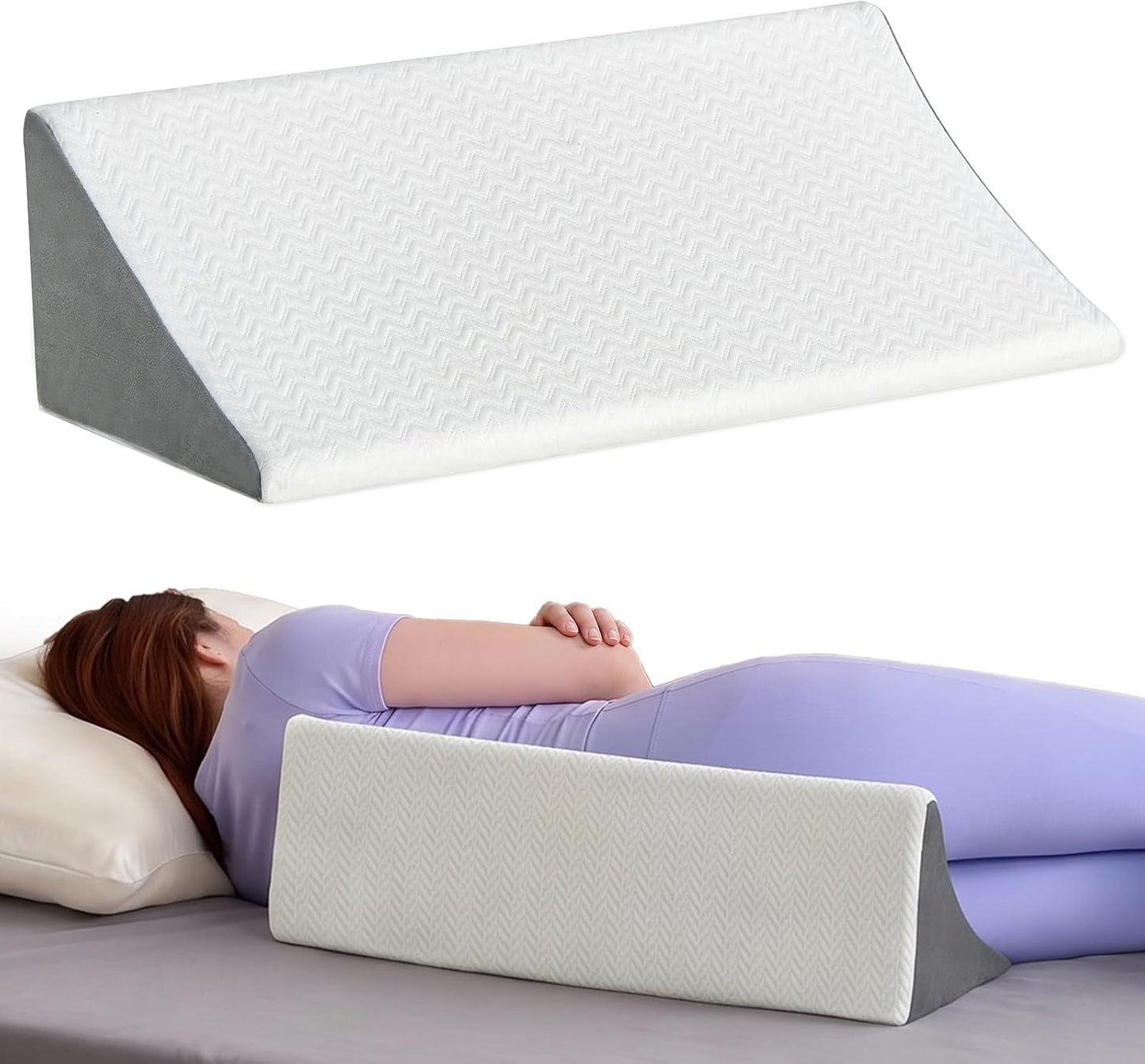 Vekkia Lumbar Support Pillow for Recliner, Ergonomic Back Support for Couch | Backrest Pillow, Improve Posture, Relieve Back Pain for Long Sitting & Elderly, for Armchair & Sofa, Removable Cover,Brown
