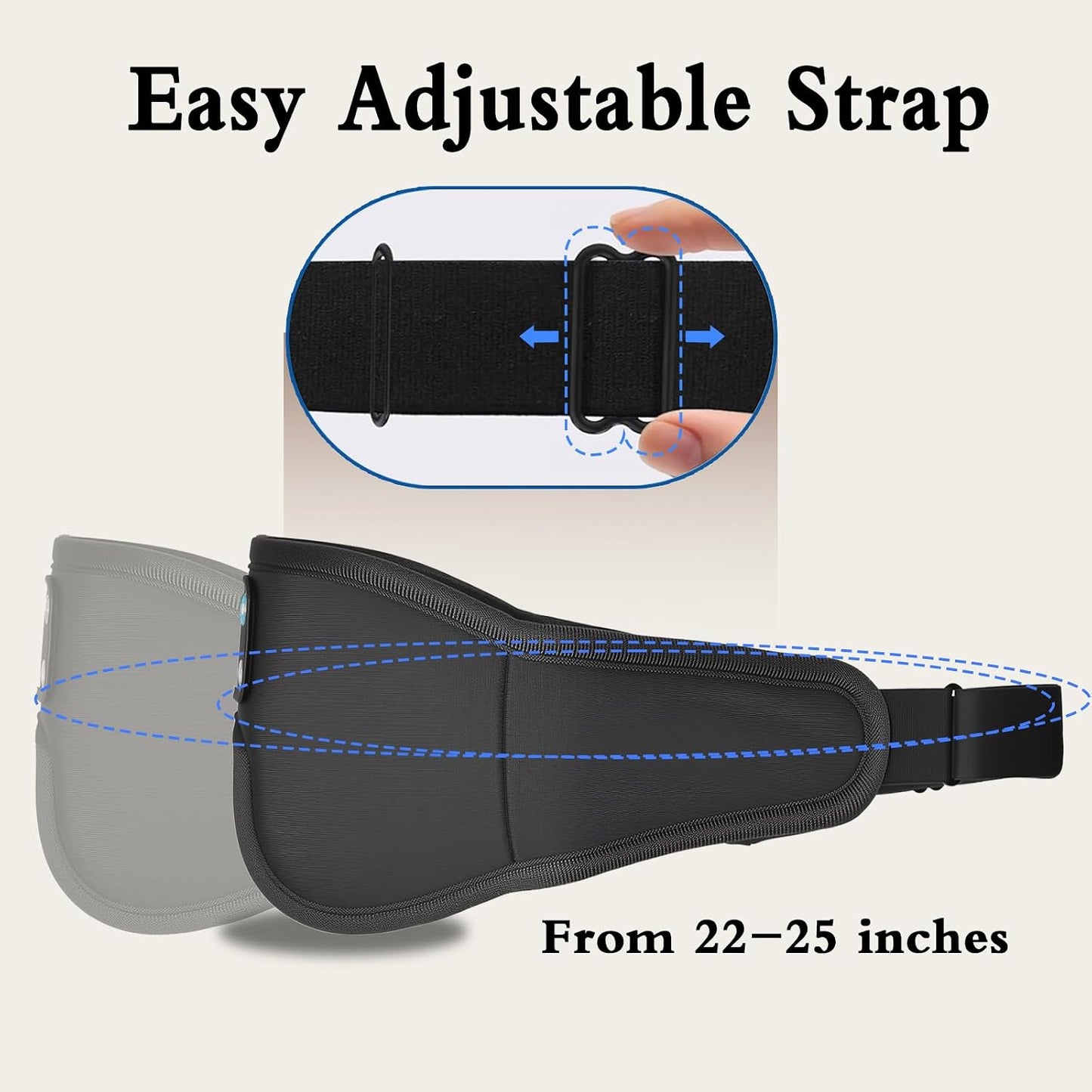 Sleep Mask with Bluetooth Headphones, 100% Light Blocking Sleep Headphones for Side Sleepers Men Women, Eye Mask with Thin Stereo Speakers, Soft Eye Cover for Travel Gift (Plus Size)