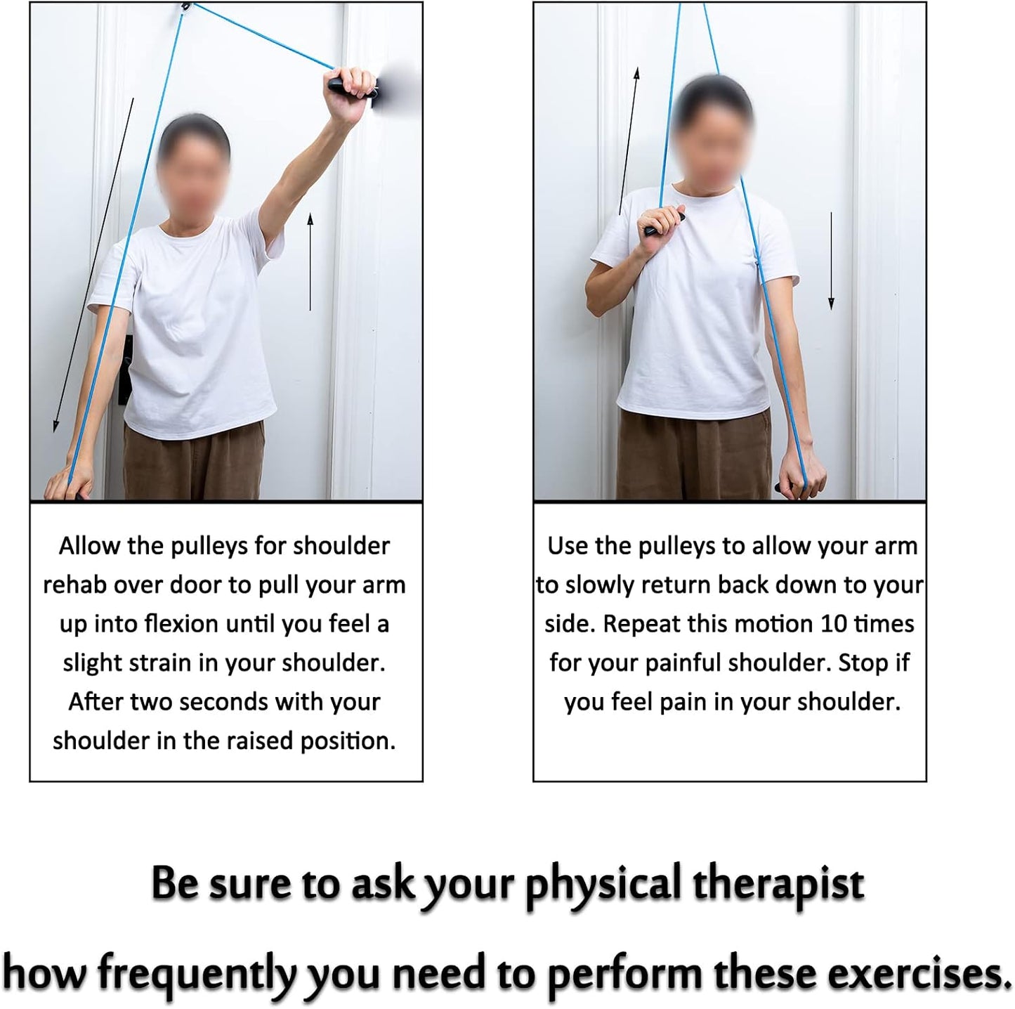 Shoulder Pulley Over The Door Physical Therapy System | Over-the-door exercise pulley designed for shoulder physical therapy exercises.