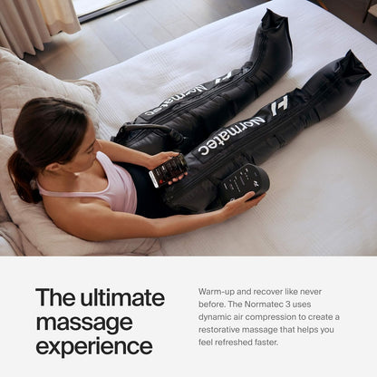 Hyperice Normatec 3 Legs Compression Boots Full Leg Recovery Size Standard | Relieve Muscle Aches Pain | Reduce Tension Swelling | 7 levels | Increase Circulation | ZoneBoost | FSA-HSA Eligible | TSA