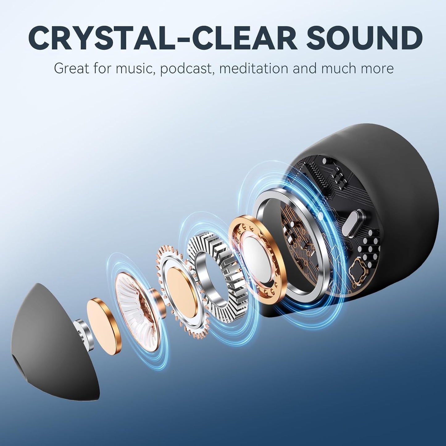 Sleepals micro Sleep Earbuds for Side Sleepers | Sleep Headphones with Soft and Snug Fit | Moderate Noise Reduction (not ANC) | Small and Light, 4H Single Play, 28H with Charging Case (Orange)