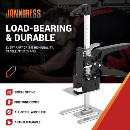 2 Pack Labor Saving Arm Jack Handle, 6.69 Inch Lift Height 440LBS Multifunctional Handheld Lifter Tool, Furniture Jack Height Adjuster for Cabinet Wall Tile Construction Installation