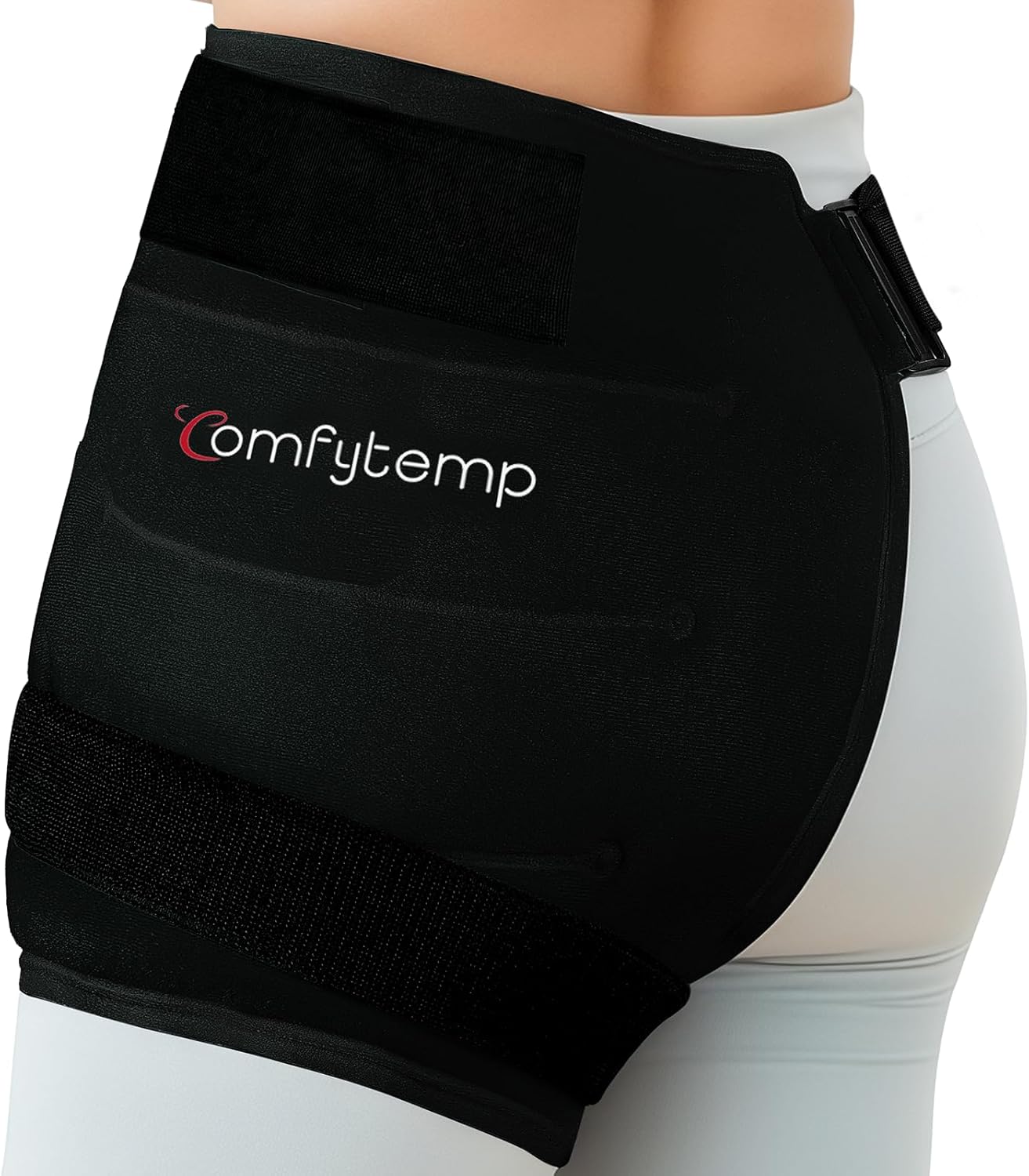 Comfytemp Hip Ice Pack Wrap for Sciatica Pain Relief, Hip Replacement Kit After Surgery, Reusable Gel Ice Pack for Injuries, Hot Cold Compress Recovery Items, Fathers Day Dad Gifts for Men, Blue (S/M)