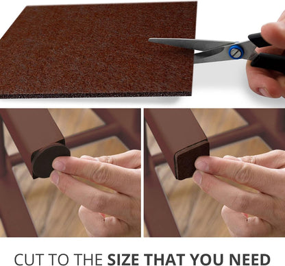 Felt Furniture Pads X-PROTECTOR 10 PCS - Premium 8” x 6” x 1/5” Heavy Duty | Beige Felt Sheets! Cut Large Furniture Pads to The Size You Need - The Best Felt Floor Protectors for Any Hard Floor!