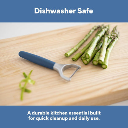 Misen Stainless Steel Vegetable Peeler - Dishwasher Safe Y Peeler - Easy to Use with Potatoes, Cabbage, Carrots, and More - Progessional Grade Kitchen Tool - Gray
