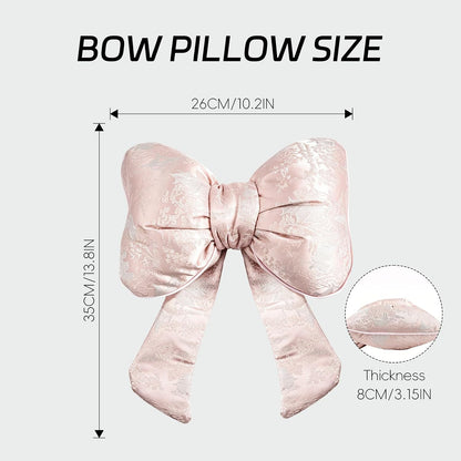 2 Pack Bow Car Headrest Pillows Plush Car Neck Pillows for Travel Driving Office Chair Head Support Cushions, Also Cute Car Decor Accessories (Black)