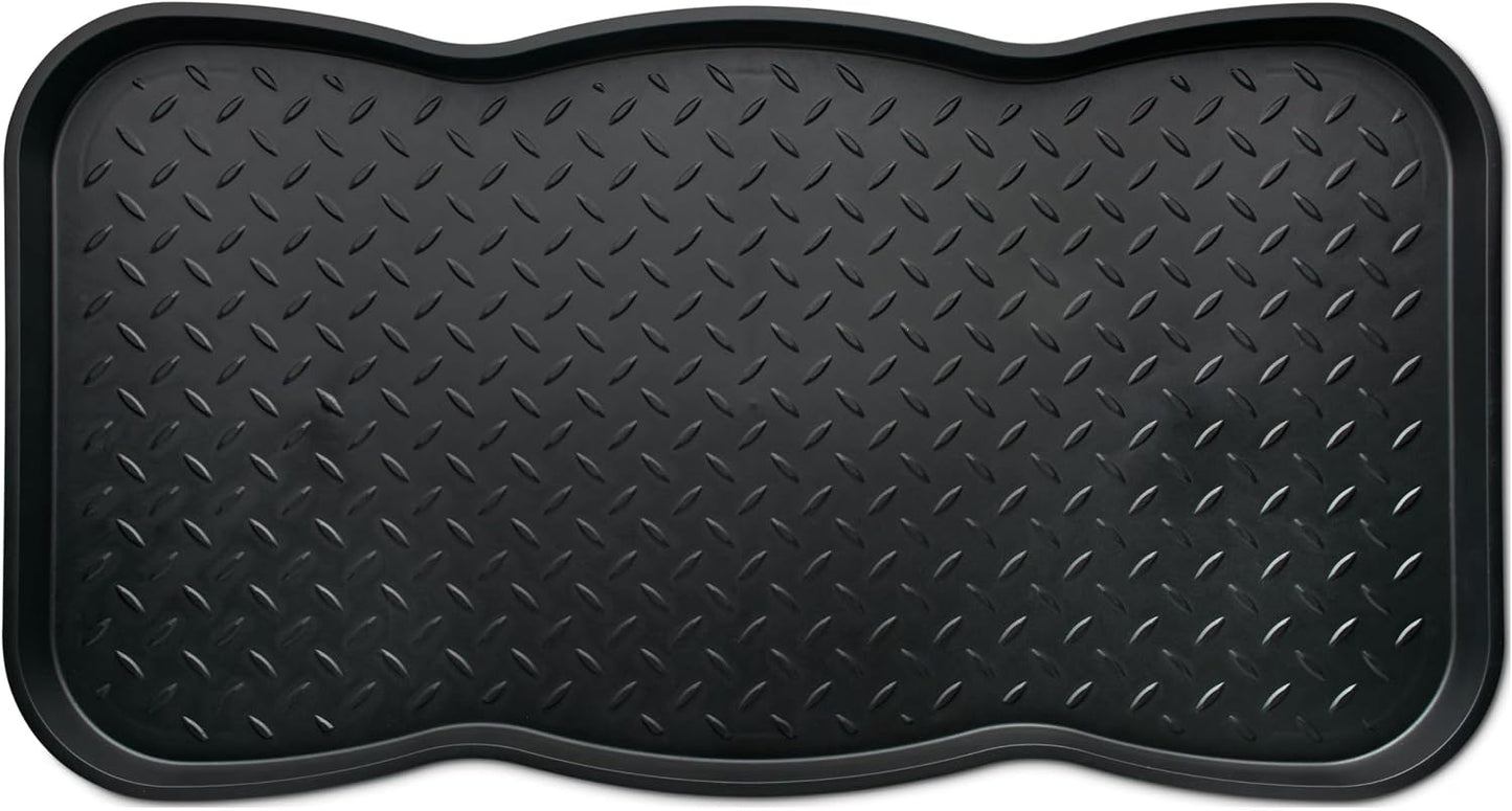 Boot-Tray Mat with Lip Waterproof | Shoe Mat Tray for Entryway Indoor Outdoor Multi Use Catch All Trays Entryway Shoe Storage 14.25x28 Inches