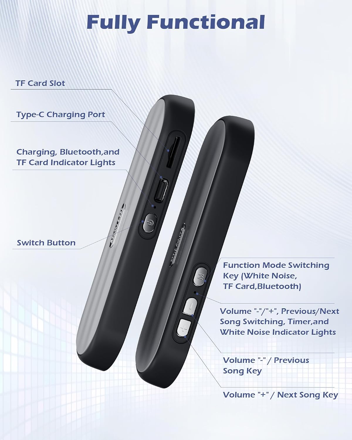 Under Pillow Bluetooth Speaker for Sleep (Black) | Bone Conduction, Comfortable, White Noise, 20-Hour Battery Life