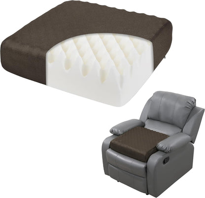 HOMBYS Egg Shaped Foam Recliner Chair Cushion for Elderly, 20×20×5inch Thicken & Extra Large Seat Cushion Cahir Pad for Couch, Armchair, Wheelchair for Easy to Reduce Hip & Lumbar Pain, Black