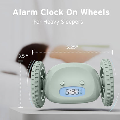 CLOCKY Alarm Clock on Wheels – Loud Rolling Alarm Clock for Heavy Sleepers