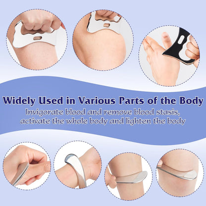 Gua Sha Scraping Tool Stainless Steel, Body Massage for Neck Back