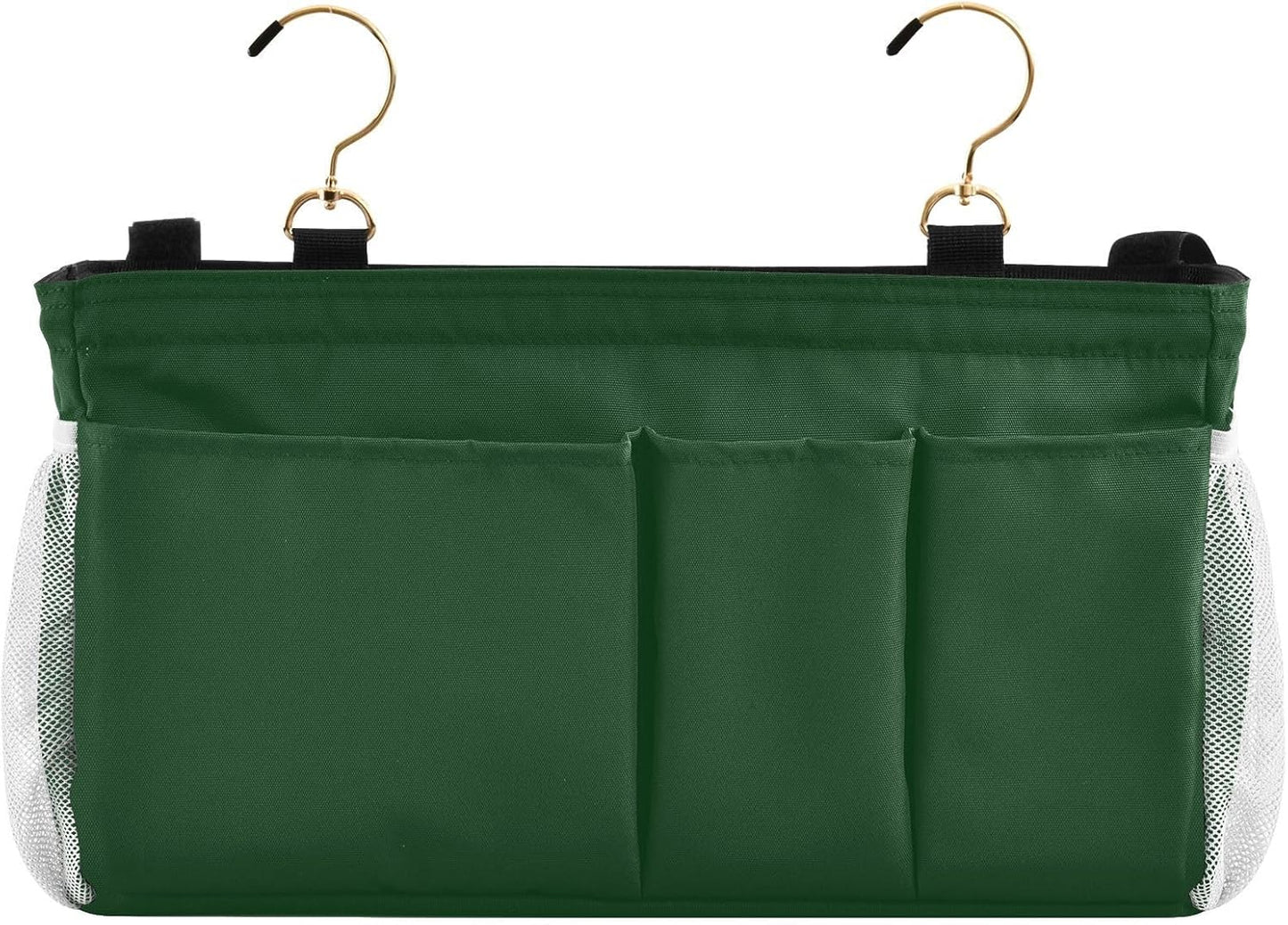 Forest Green Bedside Caddy Bedside Storage Organizer Hanging Storage Bag for Bunk and Hospital Beds, Dorm Rooms Bed Rails