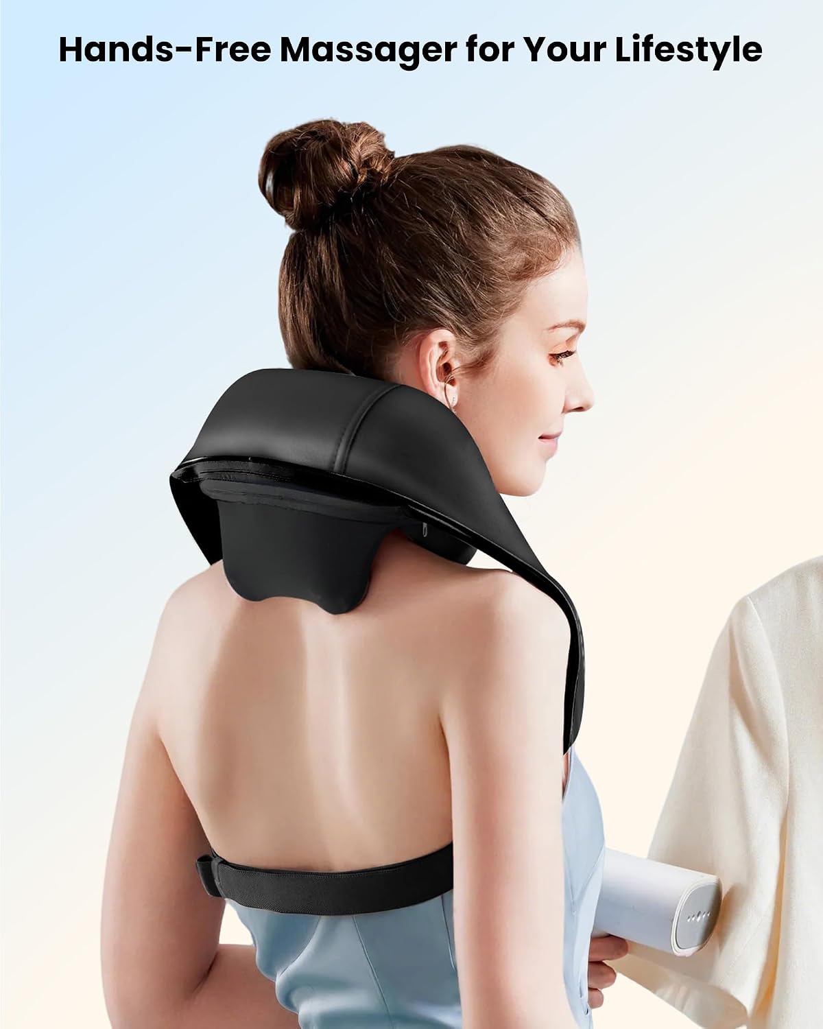COMFIER Shiatsu Neck and Shoulder Massager with Heat,White Elephant Gifts for Adults,4D Deep Kneading Massage Pillow with Heat, Back Massager, Pillow Massage,Jet Black