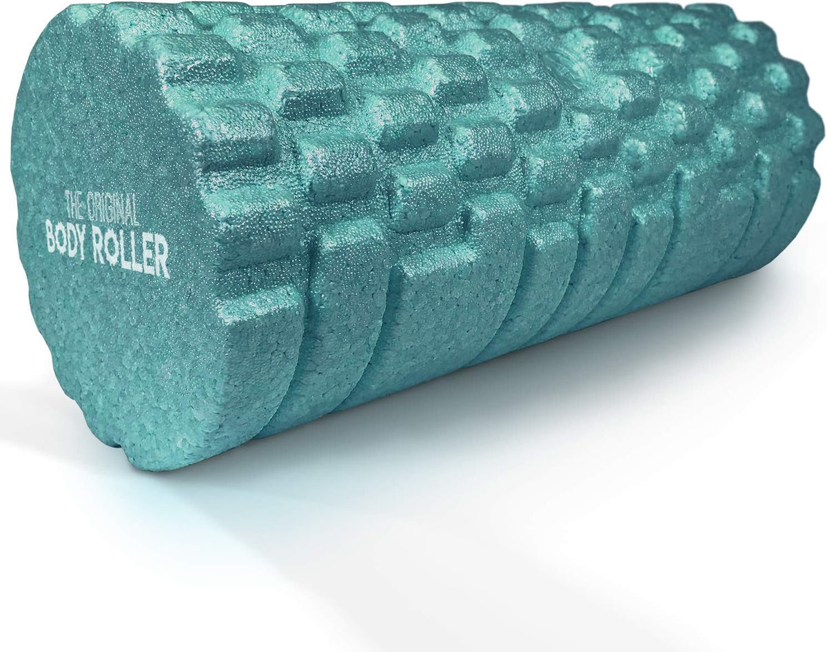 The Original Body Roller - High Density Foam Roller Massager for Deep Tissue Massage of the Back and Leg Muscles - Self Myofascial Release of Painful Trigger Point Muscle Adhesions (Black)