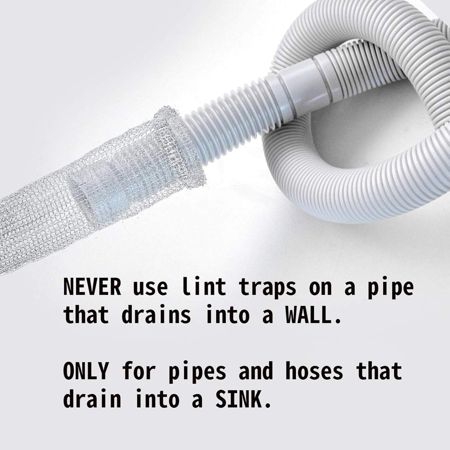 48 PCS Lint Traps Washing Machine Lint Trap Stainless Steel lint Snare Traps Laundry Mesh Washer Hose Filter Washing Machine Lint Snare, Lint Traps Hose Screen Filter Catcher with 48 Nylon Cable Ties